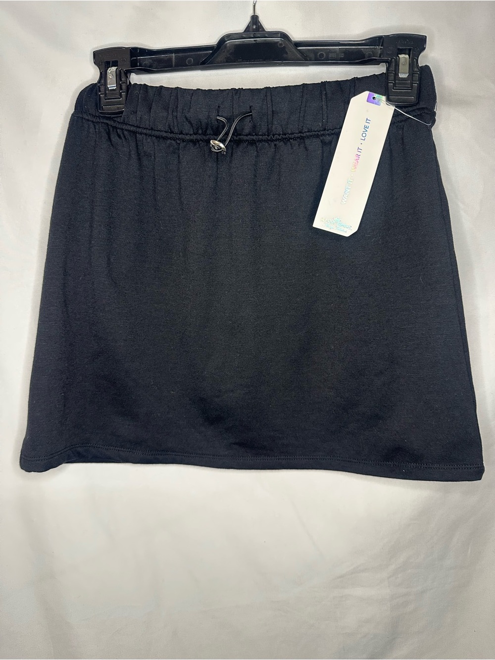 Almost Famous Black Drawstring Mini Skirt